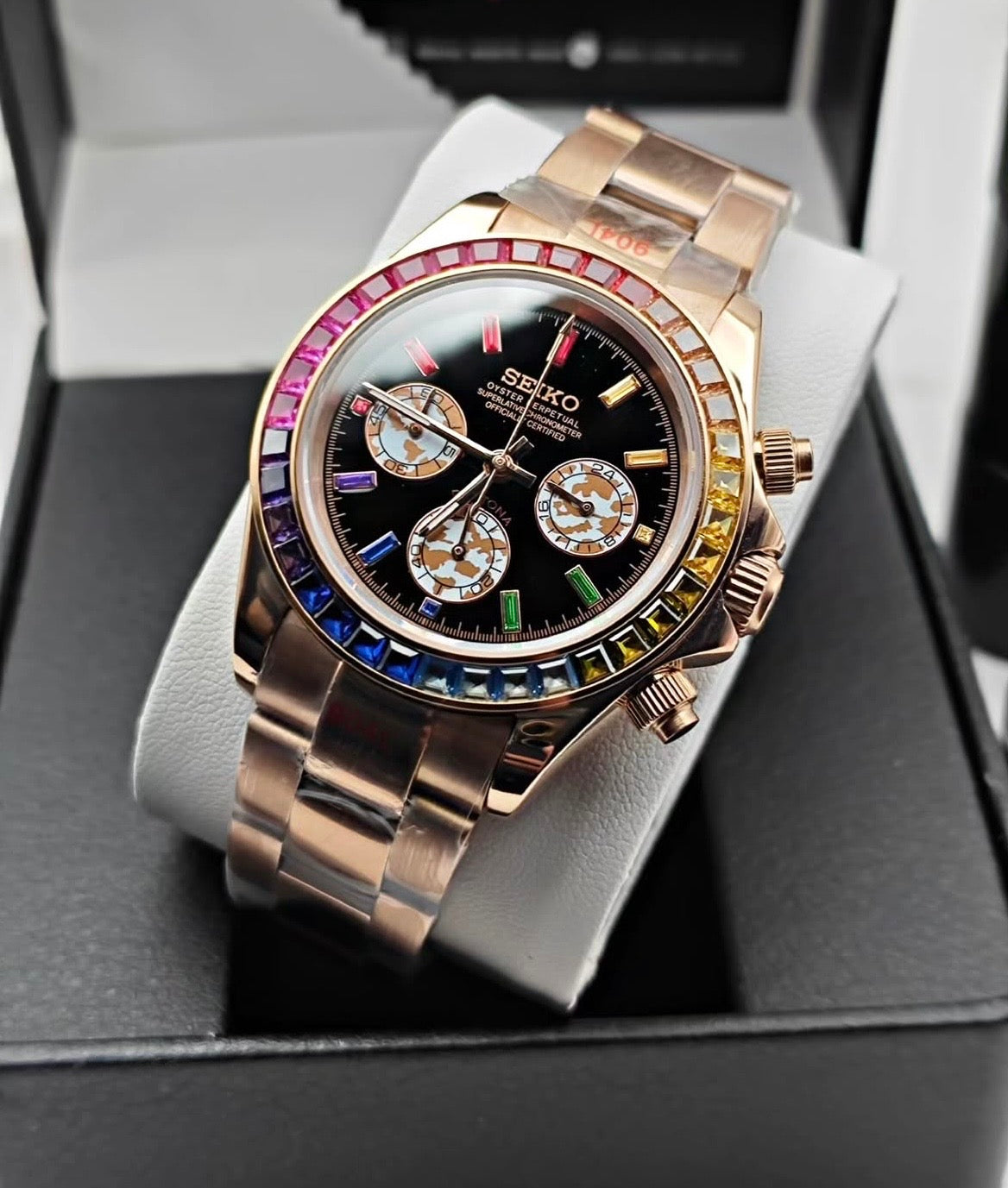 Seiko Daytona Rose Gold Rainbow